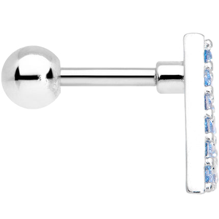 16G 1/4 Aqua Gem Triangle Cartilage Tragus