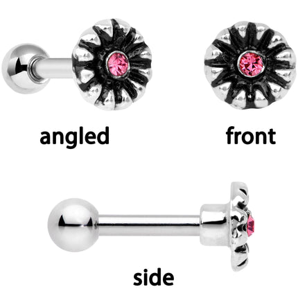 16G 1/4 Perfect in Pink Cartilage Tragus Earring Set of 3