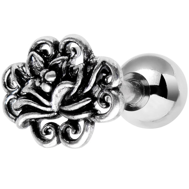 16G 1/4 Spirit of the Lotus Flower Cartilage Tragus Earring
