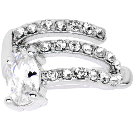 Clear Gem All Of The Bling None Of The Commitment Non Pierced Ear Cuff