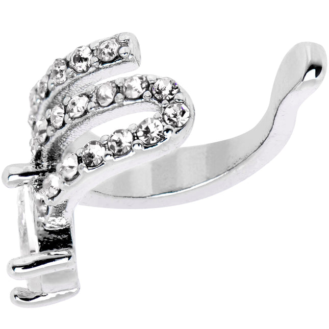Clear Gem All Of The Bling None Of The Commitment Non Pierced Ear Cuff
