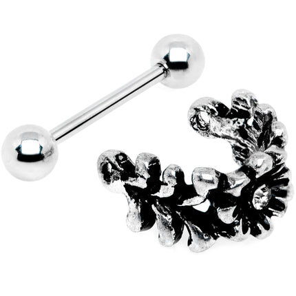 16G 3/8 Clear Gem Floral Wreath Cuff Cartilage Earring