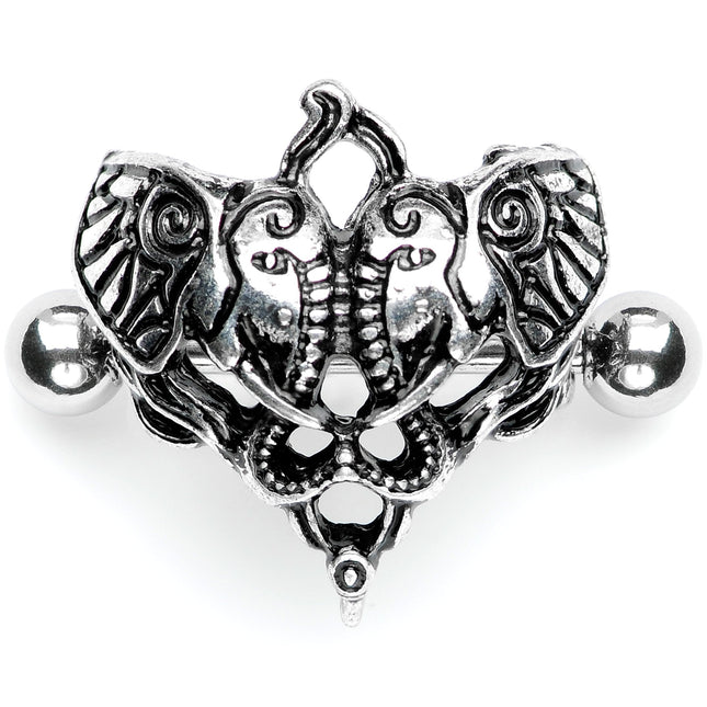 14G 9/16 Dueling Elephants Nipple Shield Set