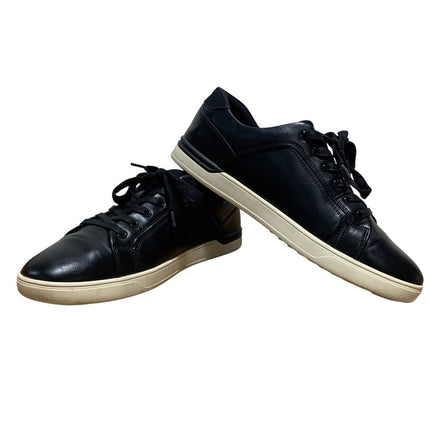 Bruno Marc Mens Size 10 Black Sneakers Lace Up Round Closed Toe Low Top Shoes