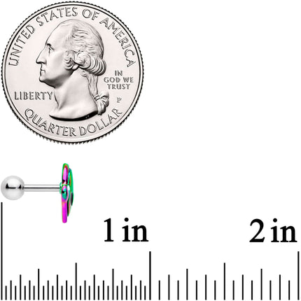 16G 1/4 Iridescent Creepy Space Alien Cartilage Tragus Earring