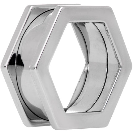 7/8 Geometric Hexagon Screw Fit Tunnel Plug Set