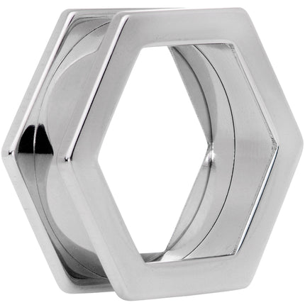 25mm Geometric Hexagon Screw Fit Tunnel Plug Set