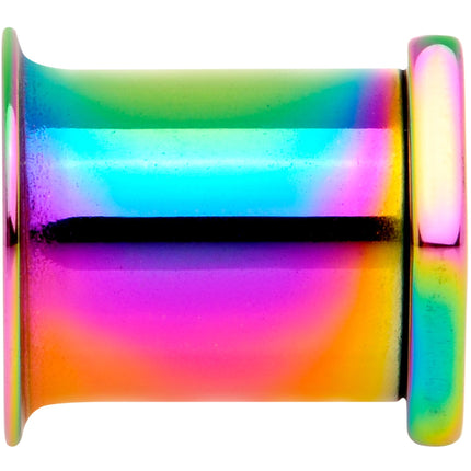 Rainbow Geometric Hexagon Double Flare Tunnel Plug Set 3mm to 25mm