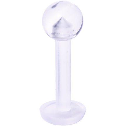 14G 5/16 Clear Flexible Bioplast Labret Monroe Retainer