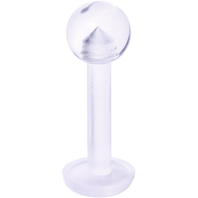 14G 5/16 Clear Flexible Bioplast Labret Monroe Retainer