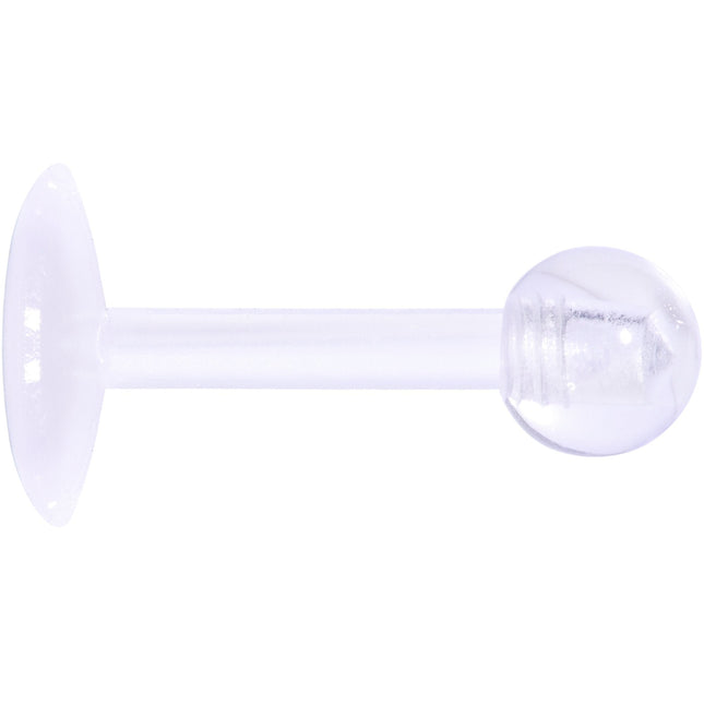 16G 1/4 Clear Flexible Bioplast Labret Monroe Tragus Retainer