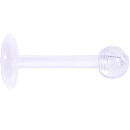 16G 5/16 Clear Flexible Bioplast Labret Monroe Tragus Retainer