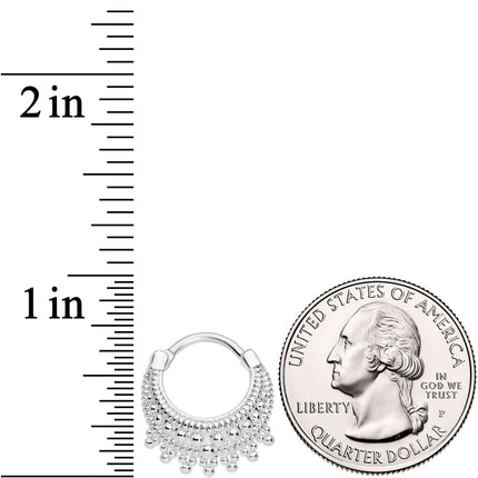 16G 3/8 Debutante Fashion Hinged Septum Ring