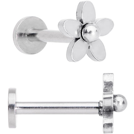 16G 5/16 Multicolor Internally Threaded Flower Labret Set of 4