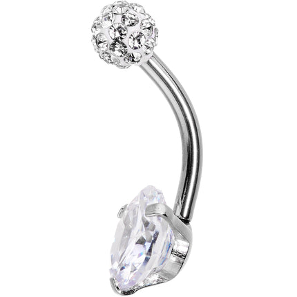 Clear Gem Days of Disco Belly Ring