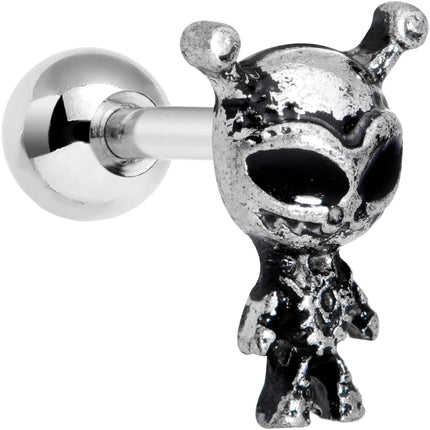 16G 1/4 Sweet Black Eyed Alien Tragus Cartilage Earring