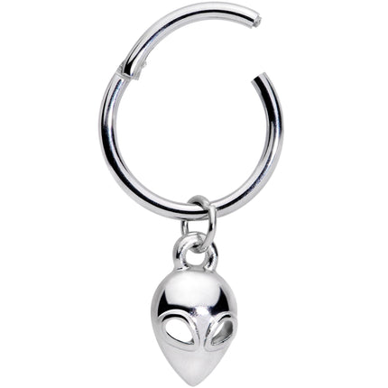 16G 3/8 Open Eyed Alien Invader Dangle Hinged Segment Ring