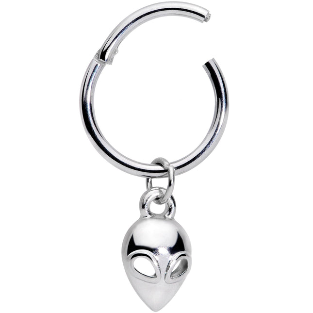 16G 3/8 Open Eyed Alien Invader Dangle Hinged Segment Ring