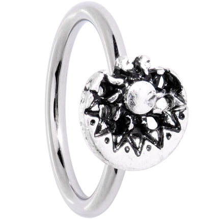 16G 3/8 Moon Cradling the Sun BCR Captive Ring