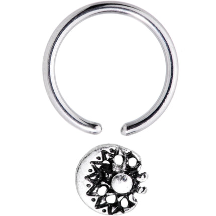 16G 3/8 Moon Cradling the Sun BCR Captive Ring