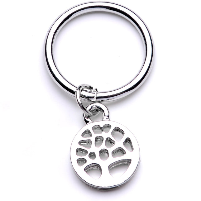 16G 3/8 Tree of Life Dangle Hinged Segment Ring