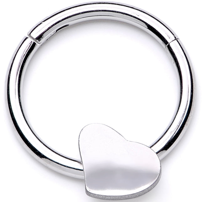 16G 3/8 I Heart My Piercings Hinged Segment Ring