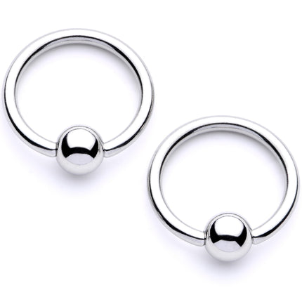 14G 9/16 1/2 Pink Gem Floral Hearts BCR Barbell Nipple Ring Set