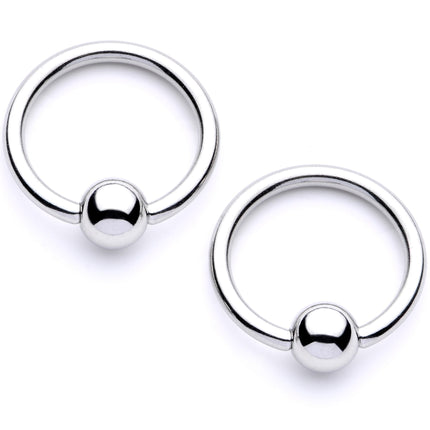 14G 9/16 1/2 White Faux Opal Bunny BCR Barbell Nipple Ring Set
