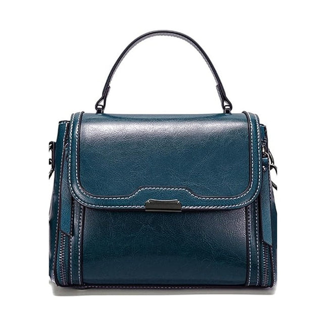 Imeetu Womens Blue Faux Leather Metal Latch Removeable Strap Crossbody Handbag