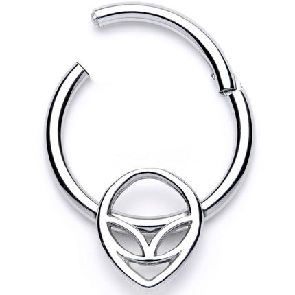 16G 3/8 Happy Smiling Alien Hinged Segment Ring