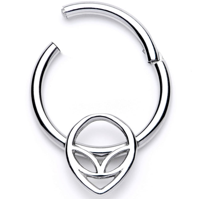 16G 3/8 Happy Smiling Alien Hinged Segment Ring