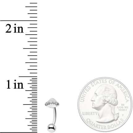 16G 5/16 Alien Spacecraft UFO Curved Eyebrow Ring