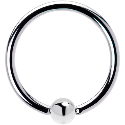 16G 1/2 Solid 14K White Gold BCR Captive Ring