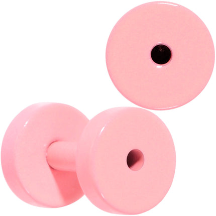 Sweet Pastel Pink Screw Fit Tunnel Plug Set 16G to 19mm