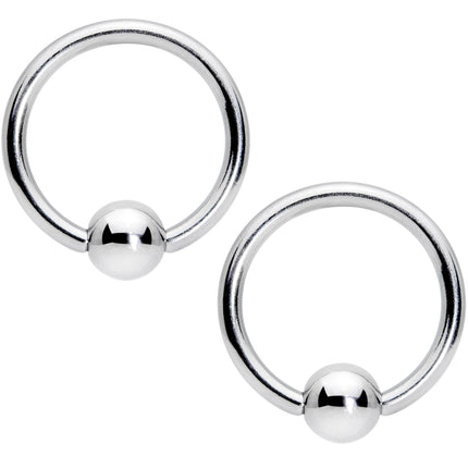 14G 7/16 1/2 Clear Gem Flowers BCR Barbell Nipple Ring Set of 4