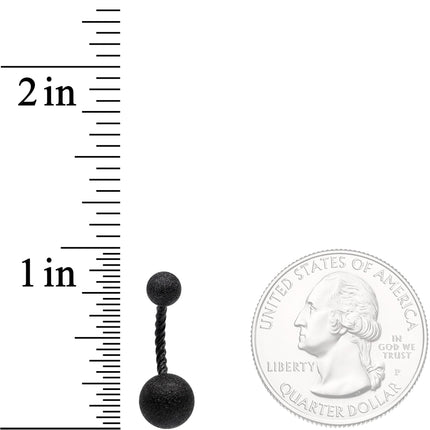 Black Anodized Tastefully Twisted Belly Ring