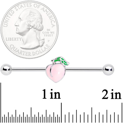 14G Sweet Sweet Pink Peach Industrial Barbell 38mm