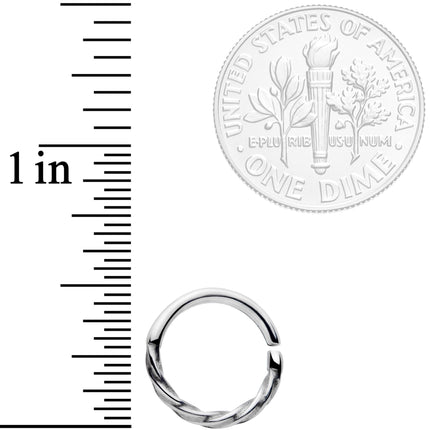 16G 3/8 A Simple Twist Septum Closure Ring