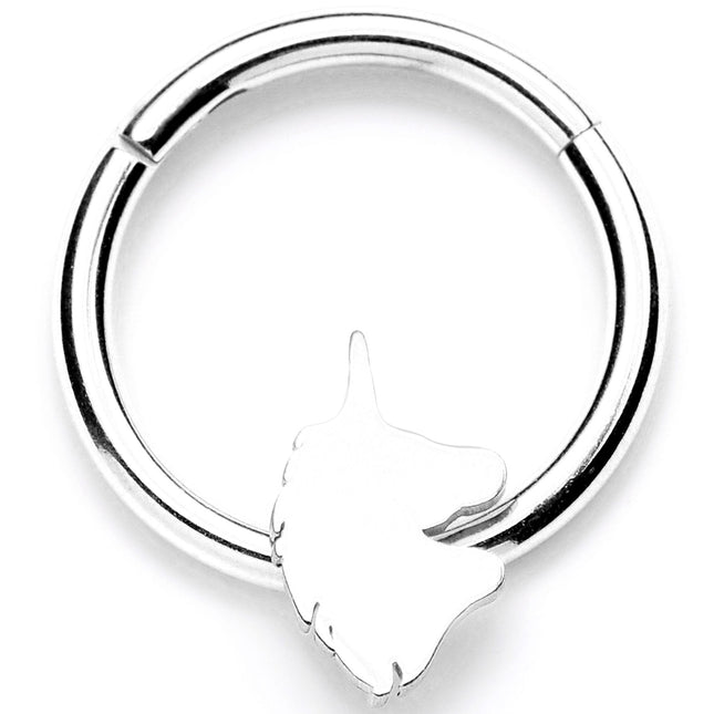 16G 3/8 Mythical Unicorn Hinged Segment Ring