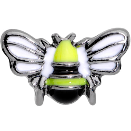 16G 1/4 Yellow Black Blissful Bumblebee Cartilage Tragus Earring