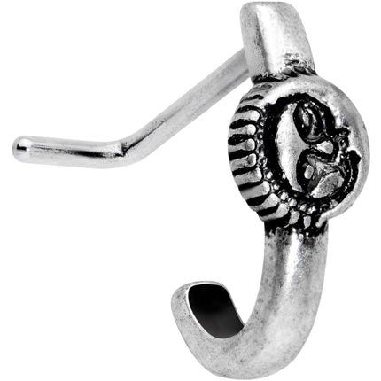 20G 3/16 Celestial Romance Faux Hoop L Shaped Nose Ring