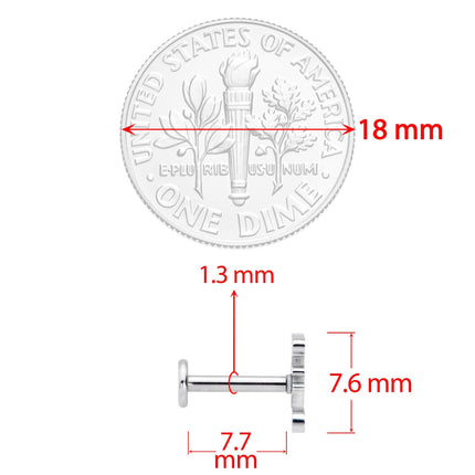 16G 5/16 Fantastic Dragon Internally Threaded Labret Tragus