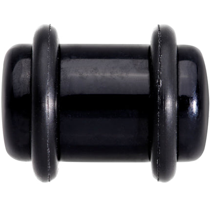 0G Basic Black Acrylic Straight Plug Set