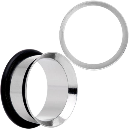 Stainless Steel Single Flare Tunnel Plug Set Available in Sizes  8G to 1