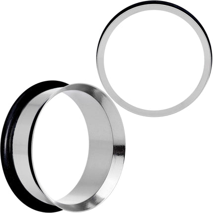 Stainless Steel Single Flare Tunnel Plug Set Available in Sizes  8G to 1