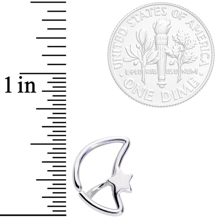 16G 5/16 Crescent Moon and Star Closure Ring