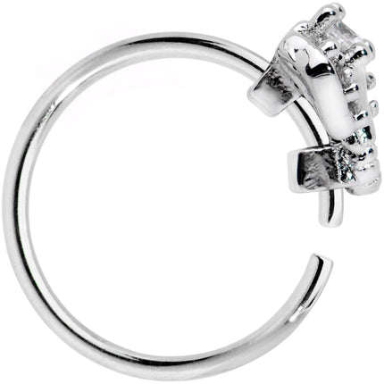 20G 5/16 Clear Gem Enticing Elephant Nose Hoop