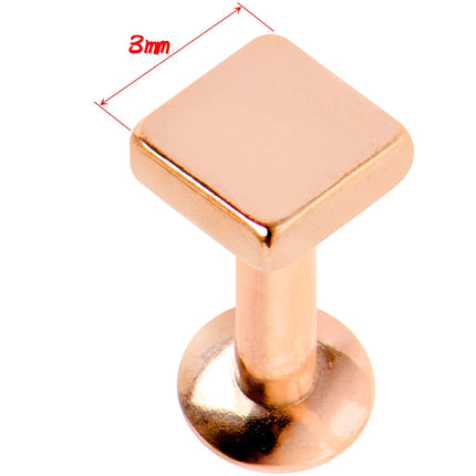 3/16 Gold Tone Rhombus Internally Threaded Daith Cartilage Tragus
