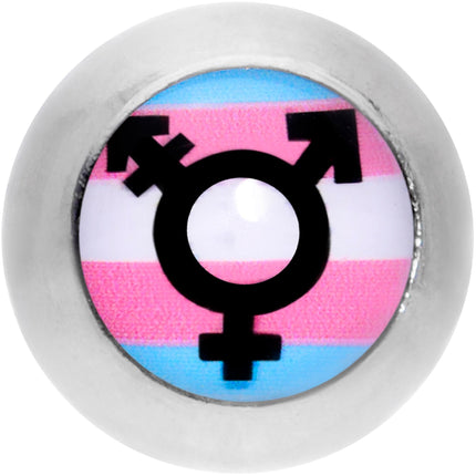 16G 1/4 Pink Blue White Transgender Pride Flag Cartilage Tragus