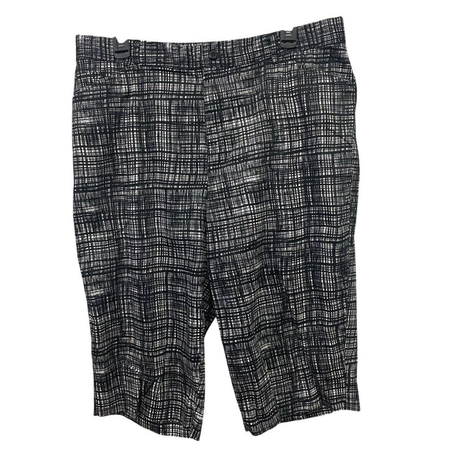 Christopher & Banks Womens Size 16 Stretch Cotton Skimmer Plaid Shorts